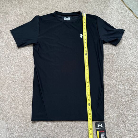 Under Armour HeatGear Men's Compression Short Sleeve Black White XL - Picture 11 of 12